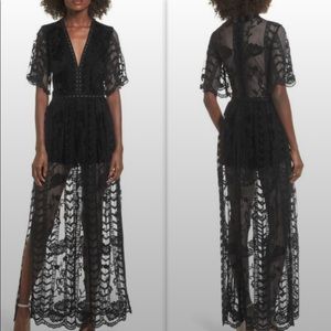 Socialite Black lace overlay romper